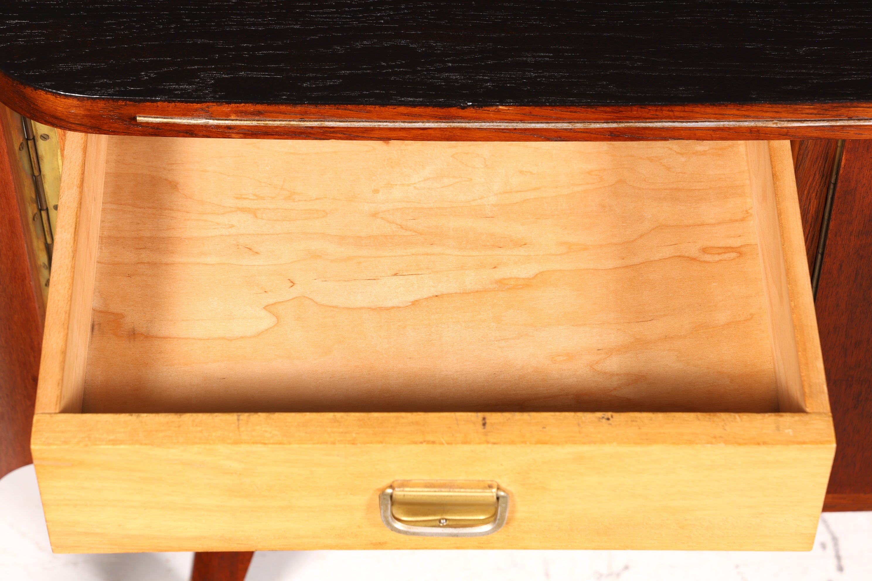 Magnifique buffet des années 60, meuble TV vintage, planche de surf rétro