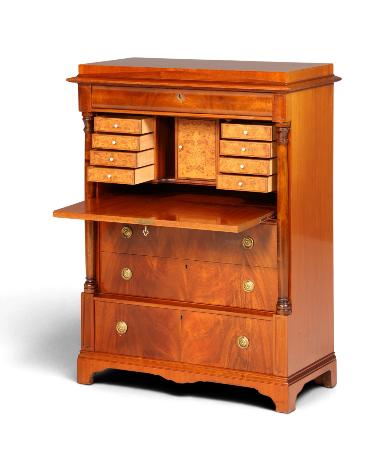 Wunderschöner Original Biedermeier Sekretär um 1860 Englisch Kommode Antik Bürokommode