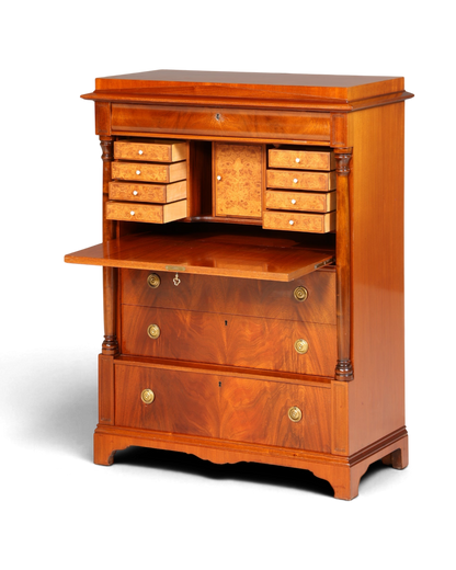 Wunderschöner Original Biedermeier Sekretär um 1860 Englisch Kommode Antik Bürokommode