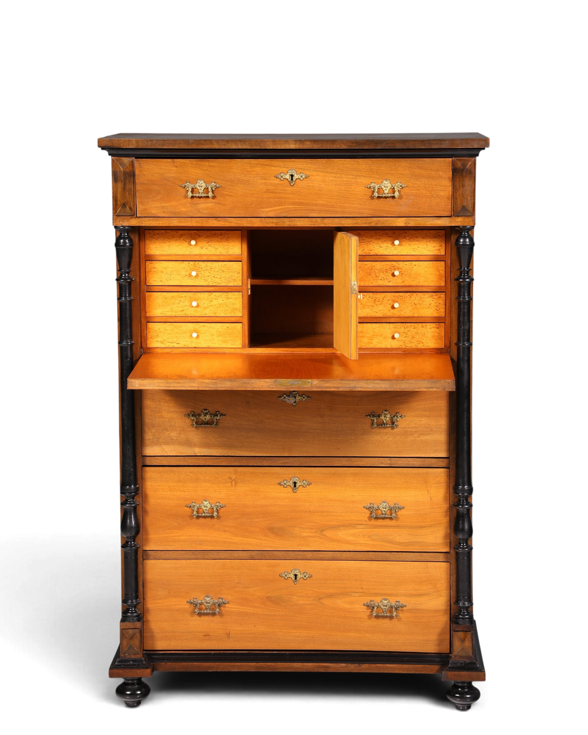 Traumhafter Gründerzeit Sekretär Vertiko Highboard Louis Philippe Kommode um 1880