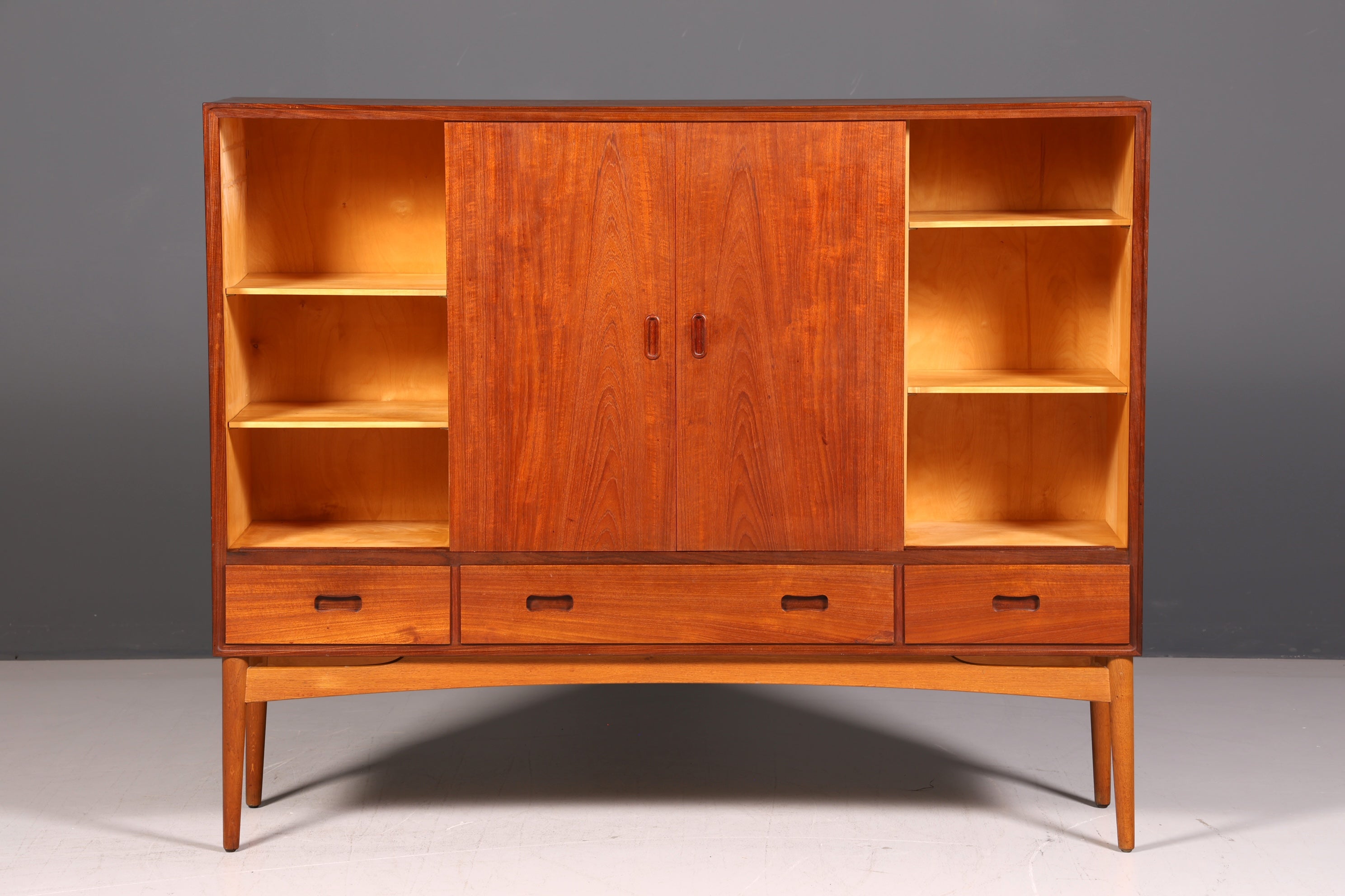 Wunderschönes Mid Century Highboard Vintage Schrank Retro Sideboard Danish Design Teak Holz Kommode