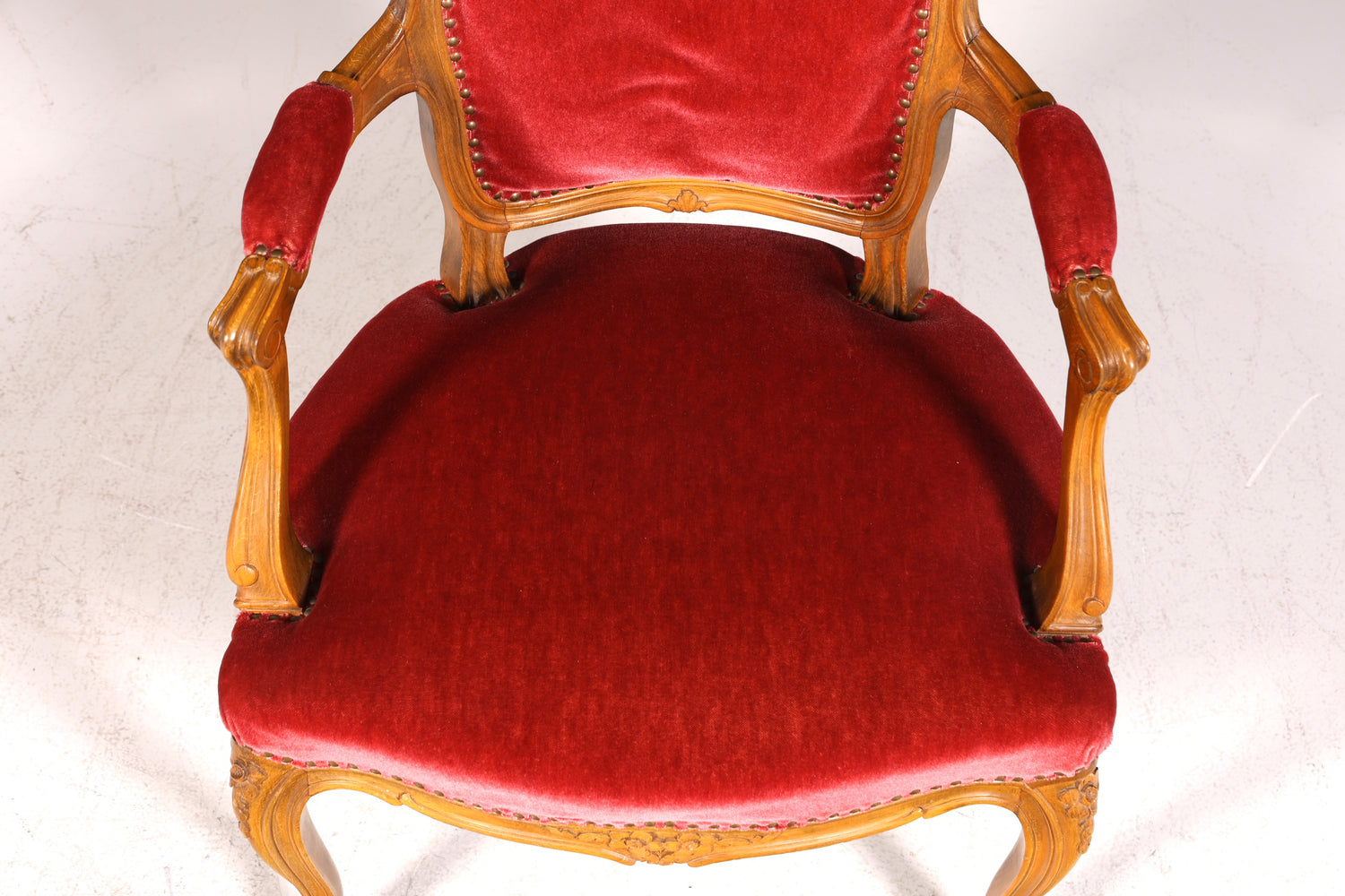 Magnifique fauteuil Chippendale, chaise secrétaire de style Chippendale, fauteuil en velours, 2 sur 2