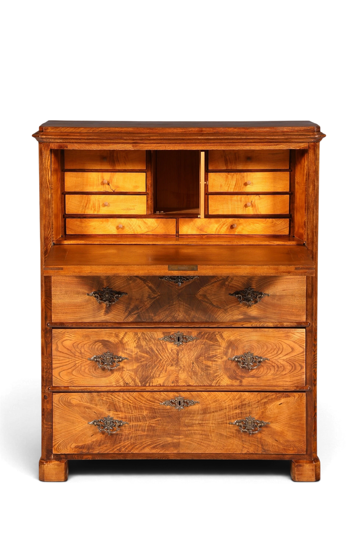 F830 Finish Wunderschöner Gründerzeit Sekretär Kommode Jugendstil Schubladenkommode Antik Vertiko