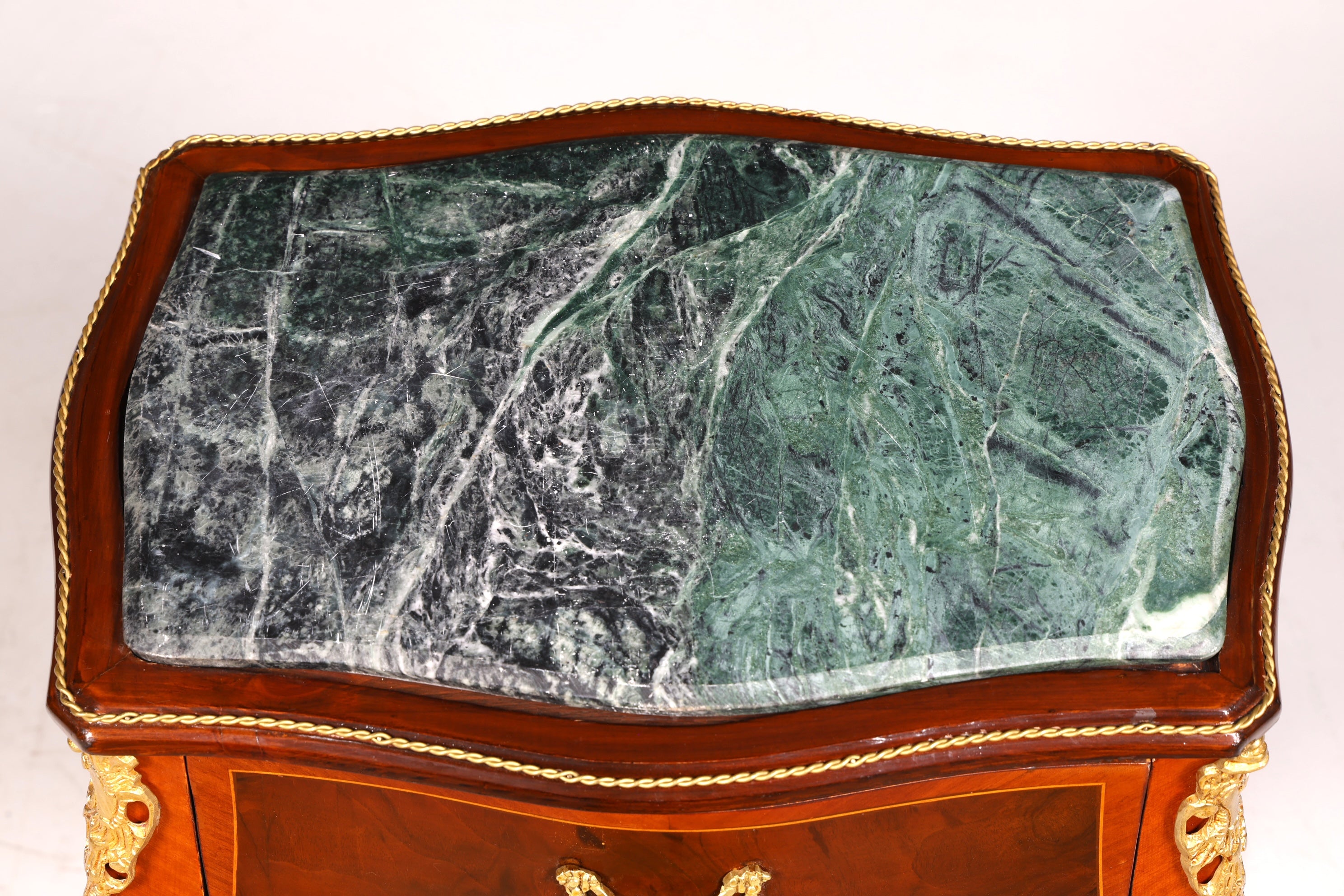 Traumhafter Louis XV Beistelltisch Barock Stil Ablagetisch Marmor Kommode Telefontisch