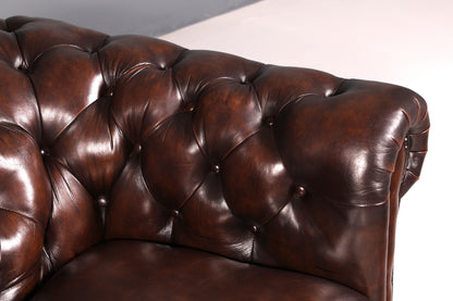 Edler Original Chesterfield Sessel Englischer Armlehnsessel Herrensessel Ledersessel England