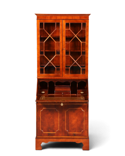 G401 Finish cm Wunderschöner Englischer Sekretär Büro Aufsatzsekretär Antik 60S Vitrinen Schrank UK (Kopie)