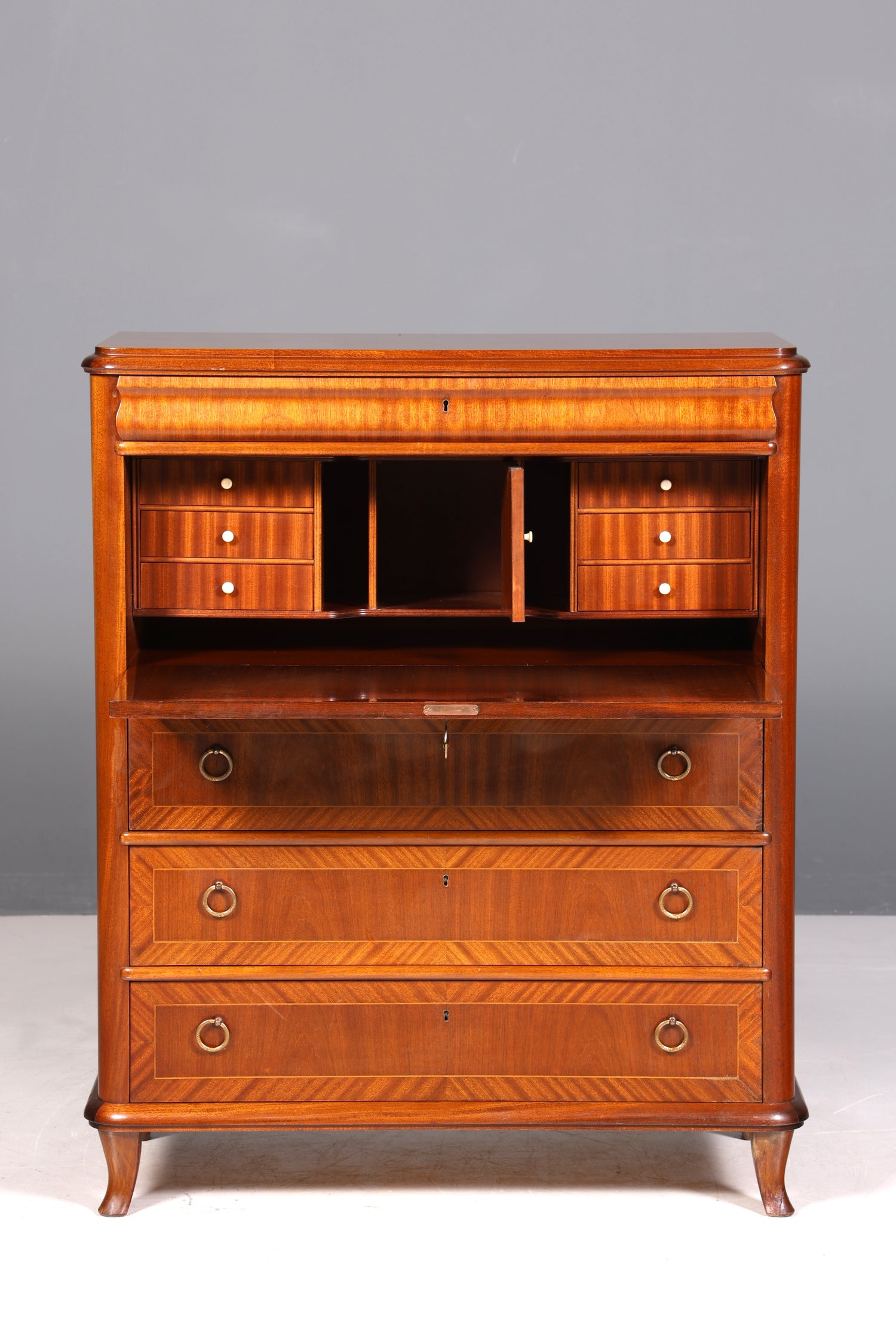 Magnifique secrétaire de style ancien, commode de bureau, style Art déco, bureau Vertiko des années 1950, commode