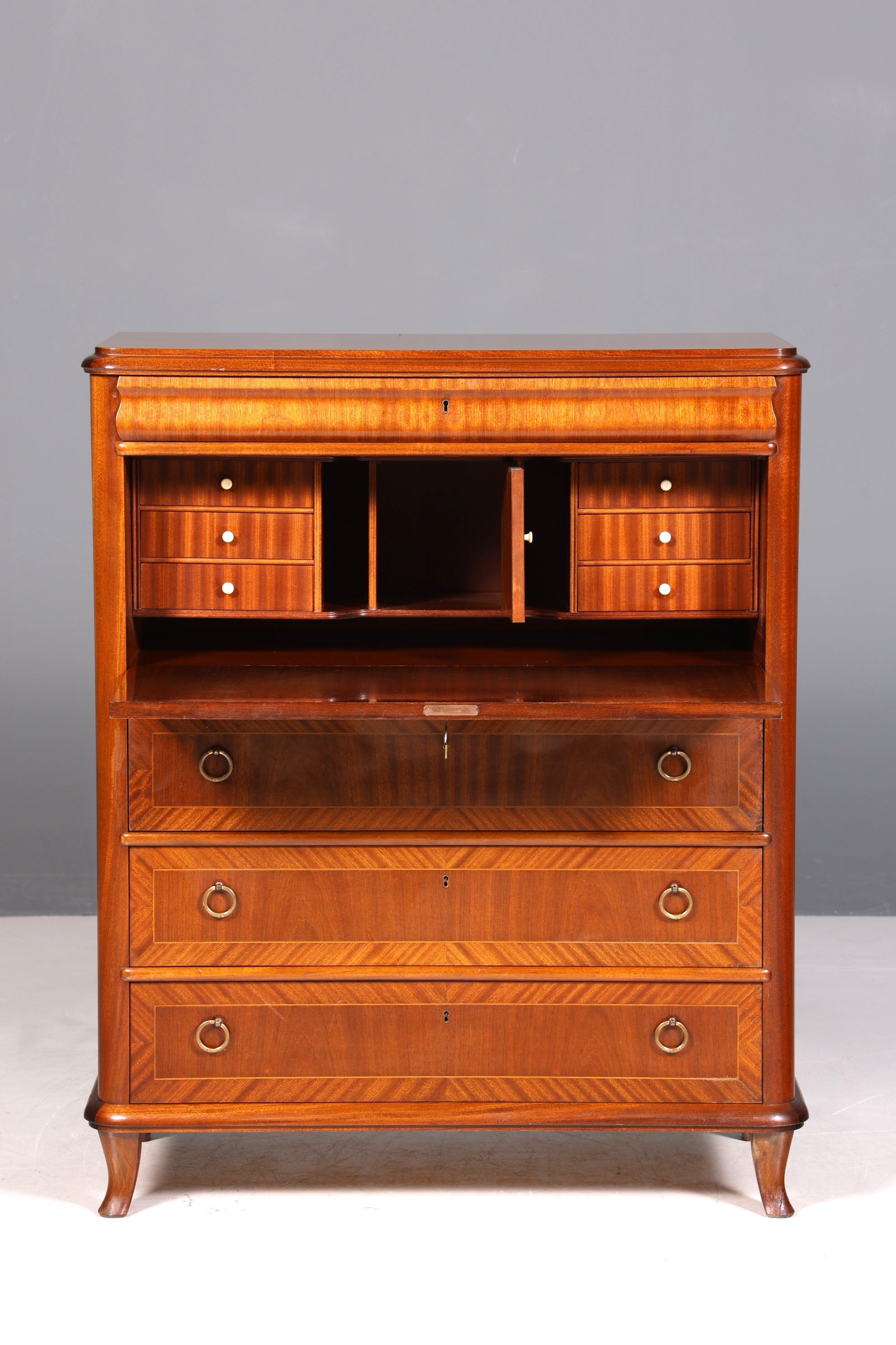 Magnifique secrétaire de style ancien, commode de bureau, style Art déco, bureau Vertiko des années 1950, commode