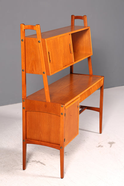 Wunderschöner Mid Century Schreibtisch mit Regalaufsatz Teak Danish Design Bürotisch Vintage 60s