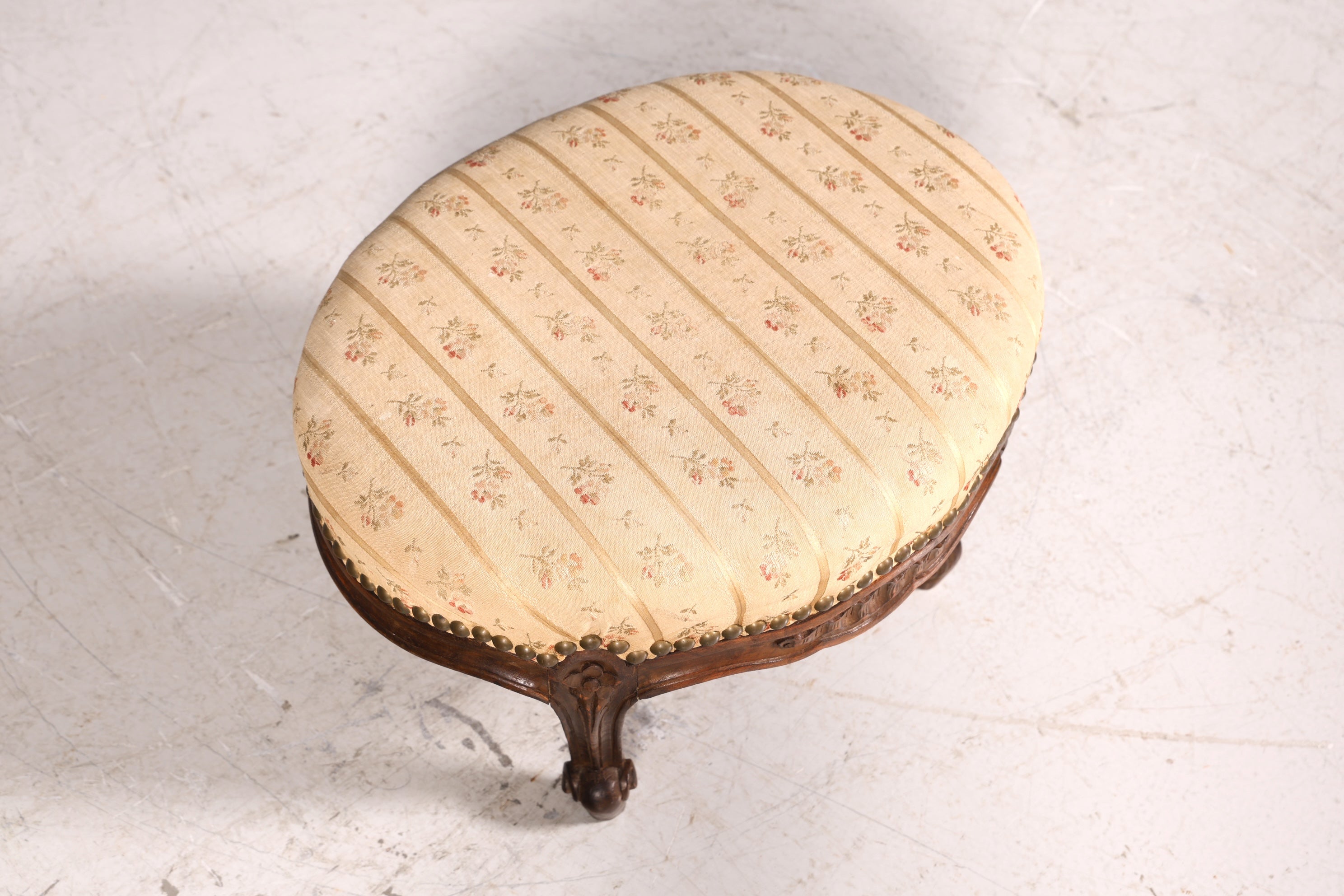 Magnifique tabouret Chippendale, style baroque antique, repose-pieds, tabouret