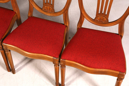 Wunderschöne 4er Set Englische Stühle Regency 60er Jahre Dining Chairs Antik Polsterstühle