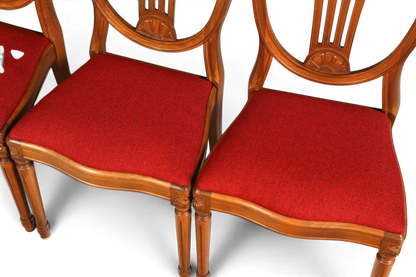 Wunderschöne 4er Set Englische Stühle Regency 60er Jahre Dining Chairs Antik Polsterstühle