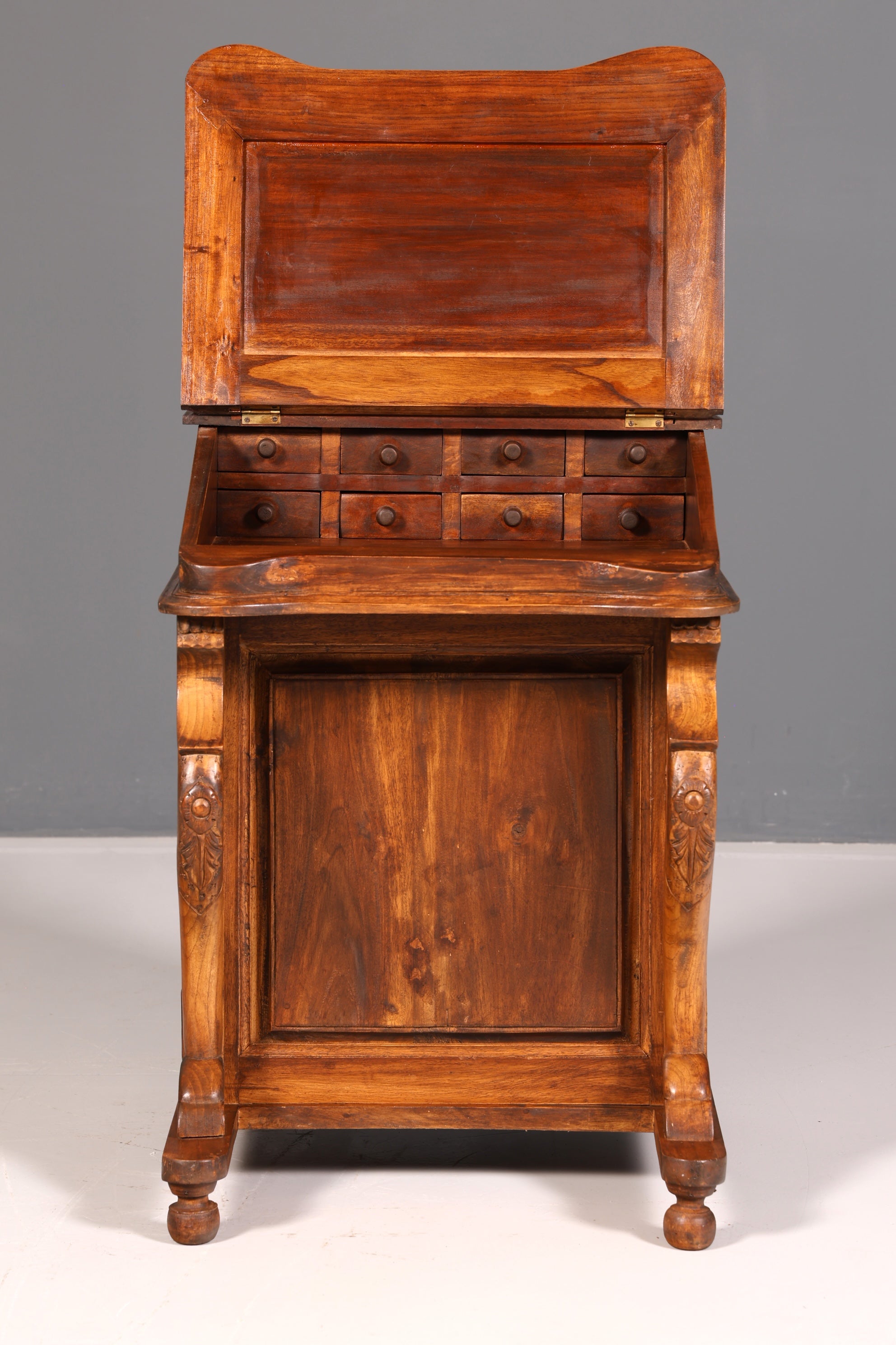 Magnifique bureau Davenport anglais, secrétaire, commode à écrire de style victorien, commode ancienne vintage