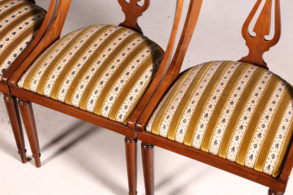 4x Edle Englische Stühle Englisch Dining Chairs Antik 60er Jahre Regency Küchenstühle Stuhlset