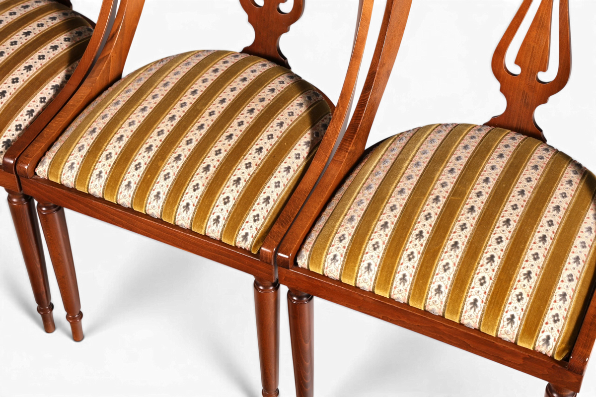 4x Edle Englische Stühle Englisch Dining Chairs Antik 60er Jahre Regency Küchenstühle Stuhlset