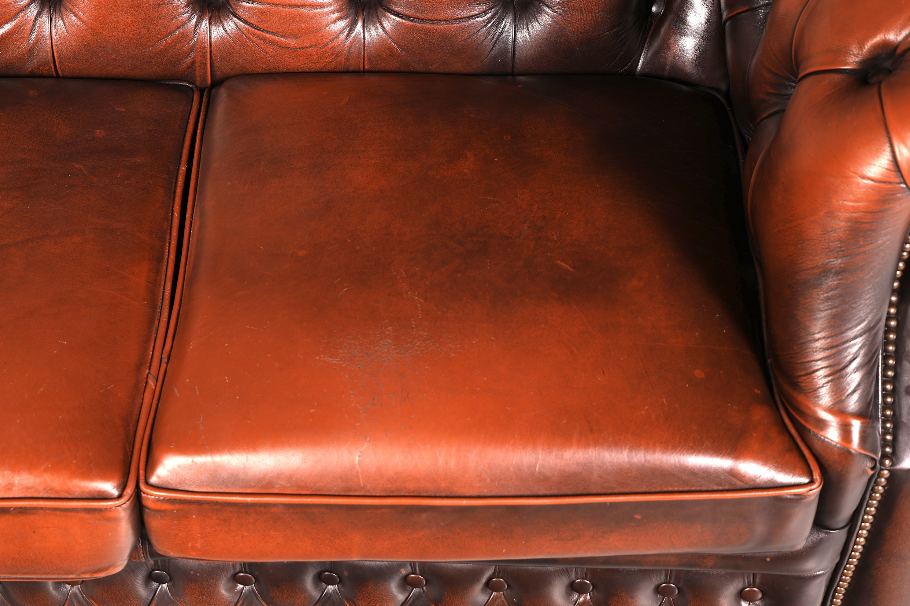 Wunderschöne Original Chesterfield Centurion 2-Sitzer Couch Echt Leder Sofa Englisch UK Antik Vintage