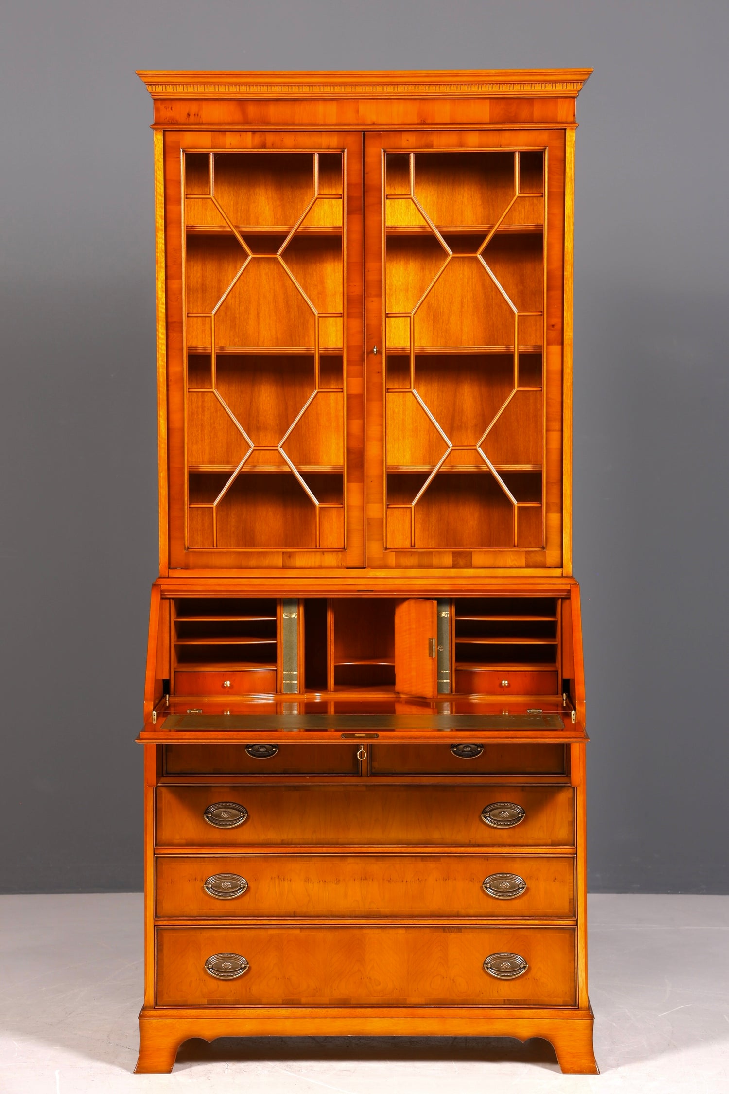 Secrétaire anglais élégant, bureau Heldense d&