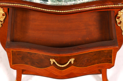 Traumhafter Louis XV Beistelltisch Barock Stil Ablagetisch Marmor Kommode Telefontisch