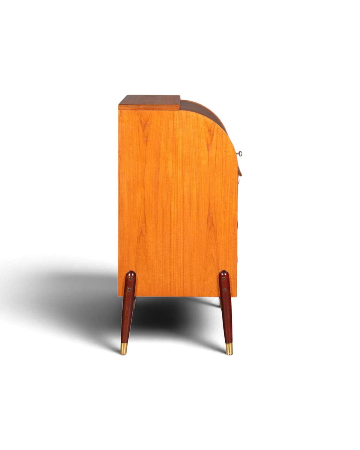 Schlichter Mid Century Rollladen Sekretär von Bröderna Gustafssons Büro Schrank Schreibkommode 60s Schreibmöbel