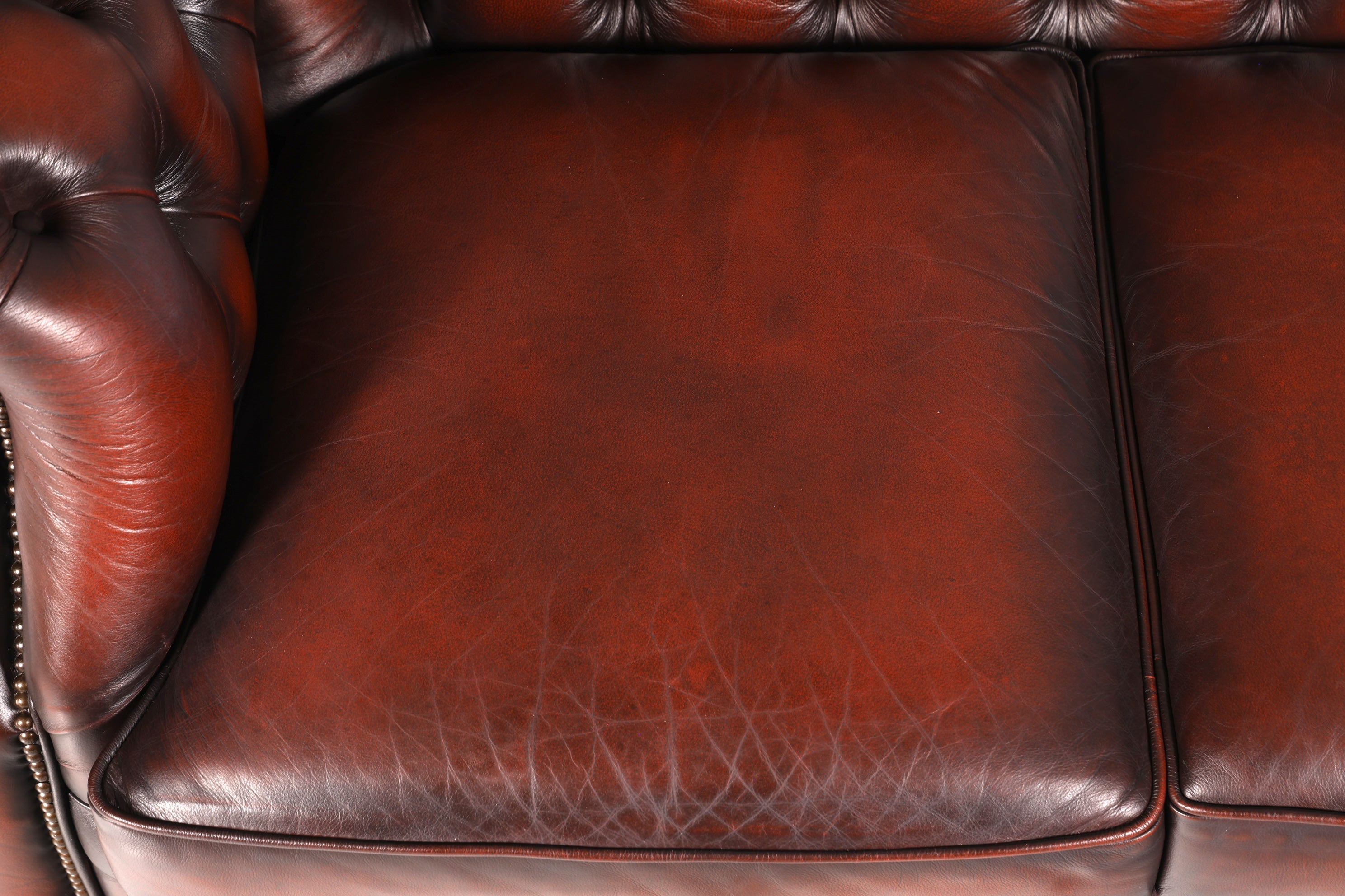 F857 Finish Wunderschöne Original Chesterfield Centurion 2-Sitzer Couch Englisches echt Leder Sofa UK