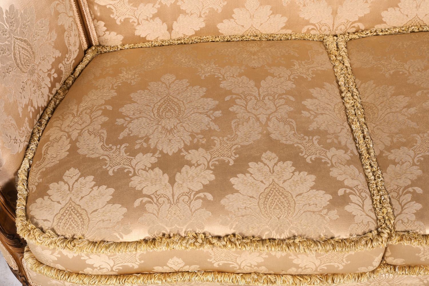 Wunderschönes Chippendale Sofa Barock Stil Couch Samt Stoff Rococo 2-Sitzer Canapé