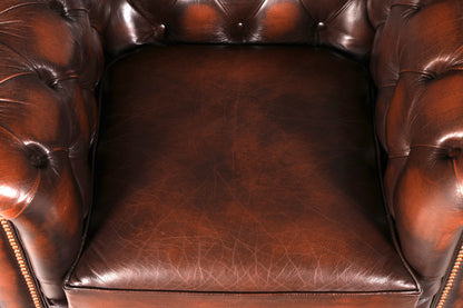 Élégant fauteuil Chesterfield Centurion original, fauteuil anglais à accoudoirs, fauteuil de gentleman en cuir, Angleterre