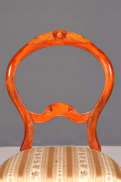 Traumhafter Louis Philippe Stuhl um 1880 Biedermeier Antik Sekretär Stuhl Echt Holz Polsterstuhl Esszimmerstuhl Vintage