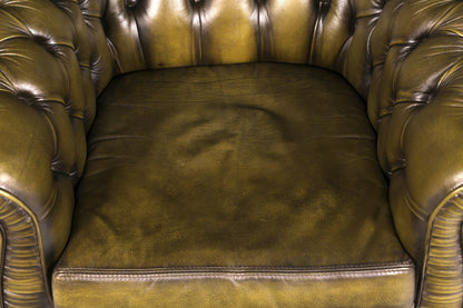 Edler Original Chesterfield Sessel Englisch Echt Leder Lesesessel Lounge Antik UK