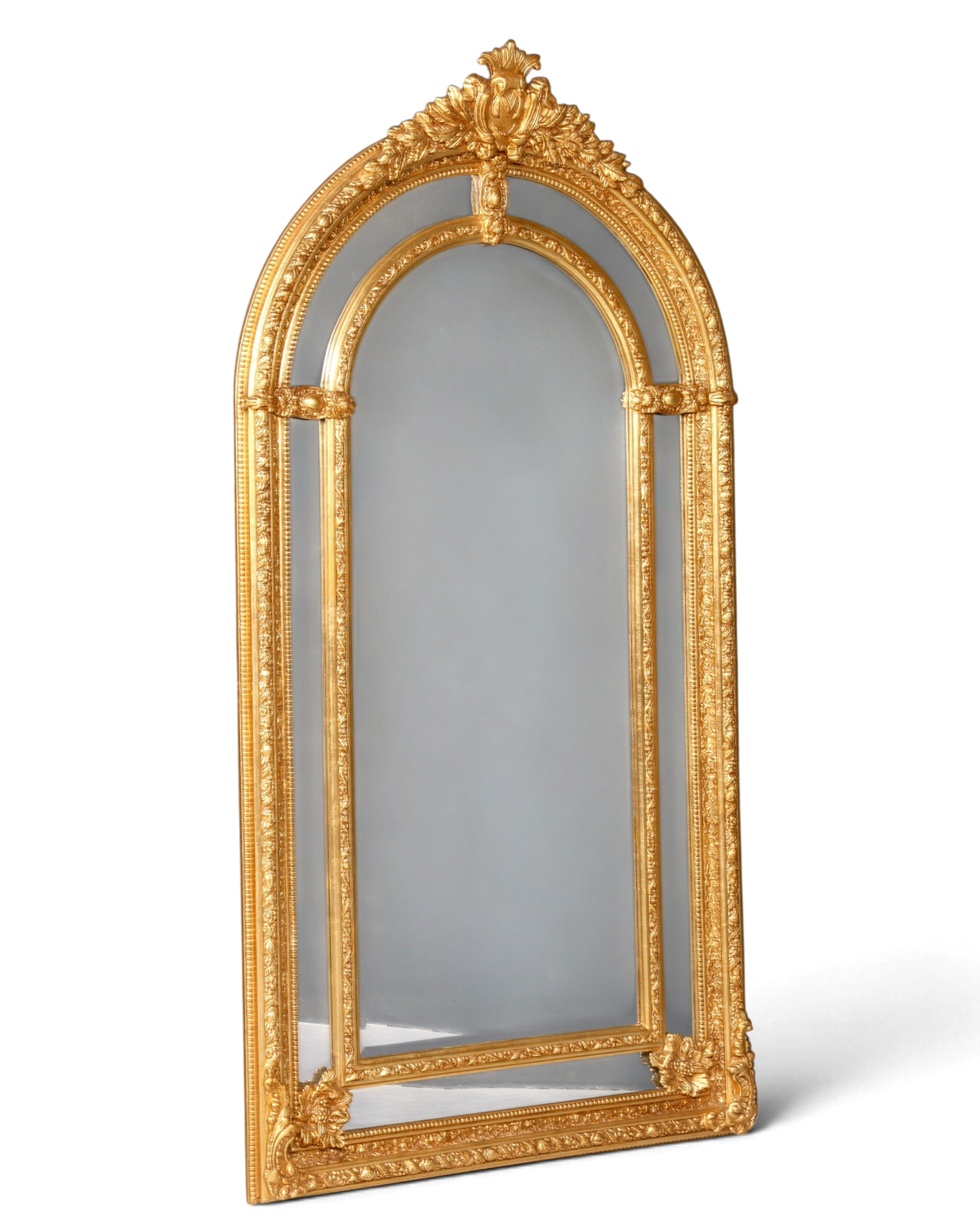 Beeindruckender XXL Prunk Barock Stil Standspiegel Antik Stil Gold Ornament Flurspiegel Spiegel Standspiegel