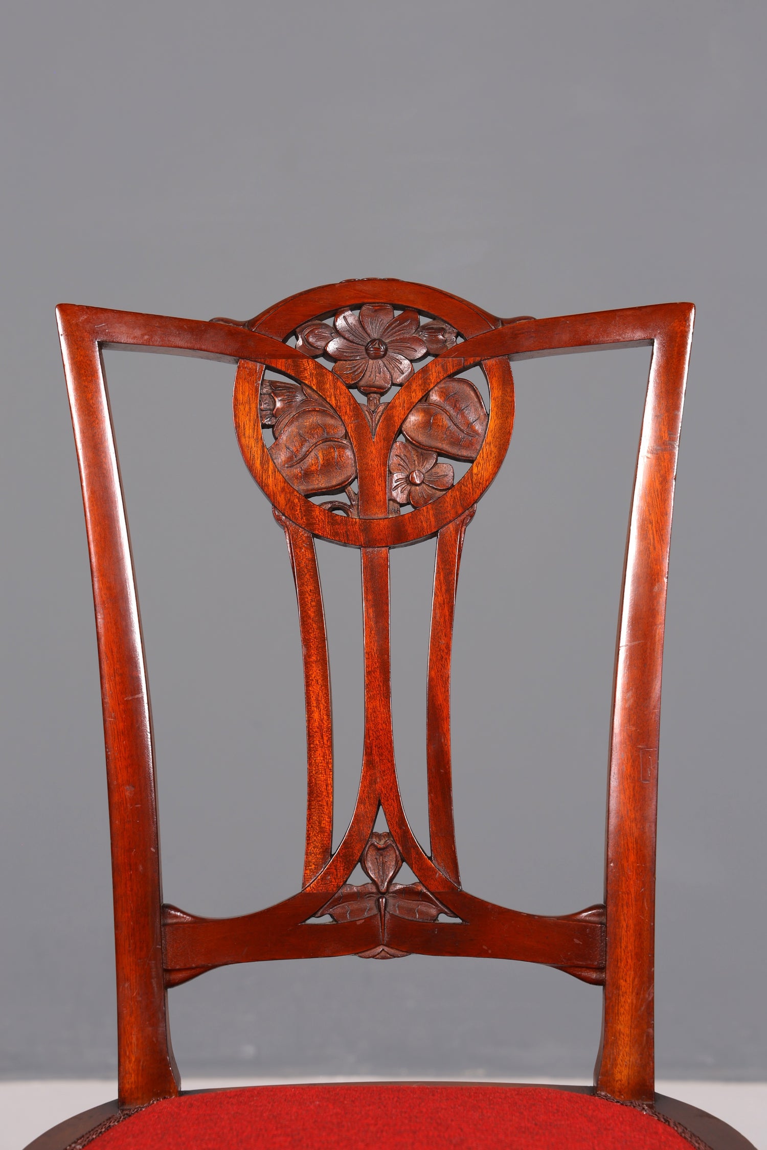 Wunderschöner Jugendstil Stuhl Sekretär Stuhl Englisch Antik Küchenstuhl um 1900 1 von 2