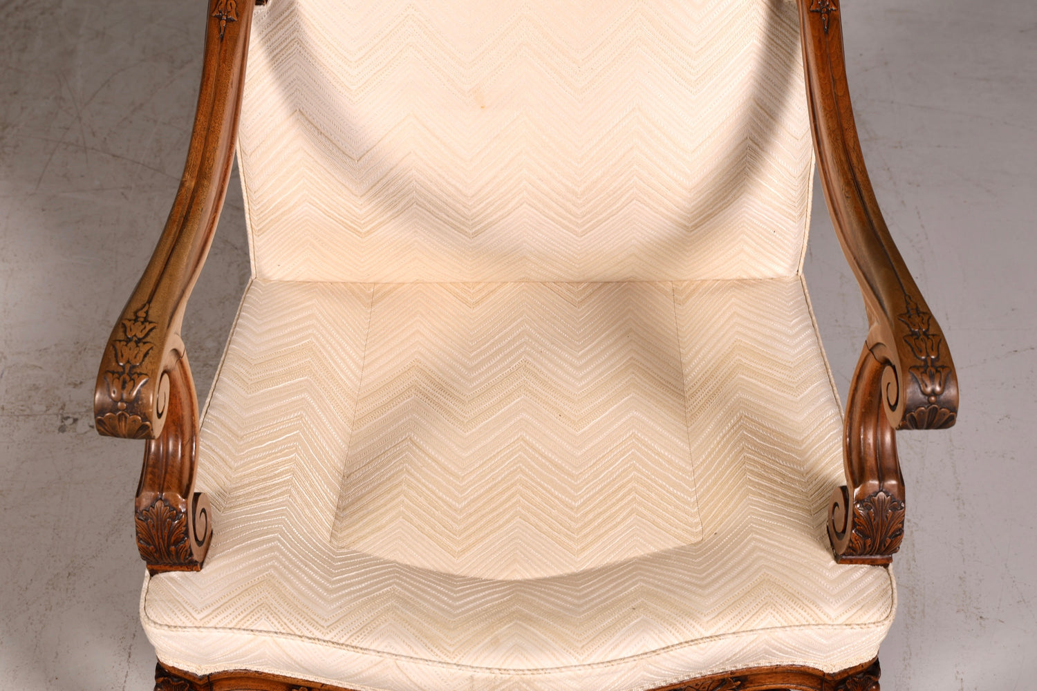 Élégant fauteuil à accoudoirs Louis-Philippe, fauteuil antique de style Gründerzeit, secrétaire, chaise, fauteuil rembourré, 2 sur 2