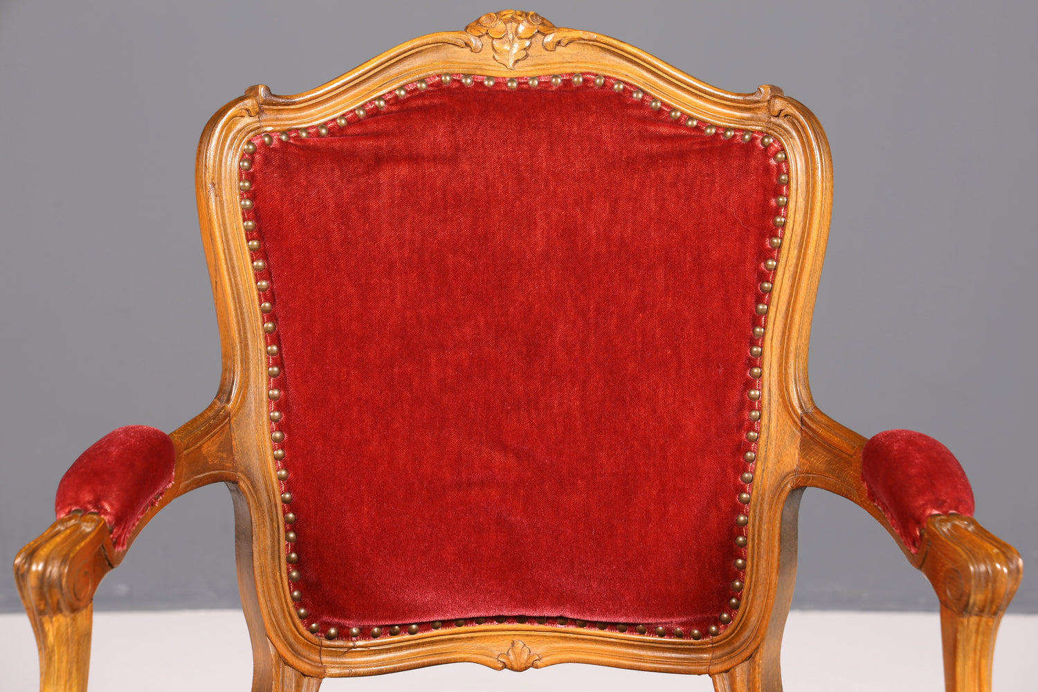 Magnifique fauteuil Chippendale, chaise secrétaire de style Chippendale, fauteuil en velours, 2 sur 2