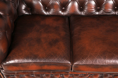 Magnifique canapé Chesterfield Centurion original, 3 places, en cuir véritable, canapé anglais capitonné en cuir