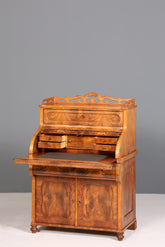 Beeindruckender Louis Philippe Sekretär Antik Rollladen Sekretär Schreibtisch Nussbaum Aufsatzsekretär
