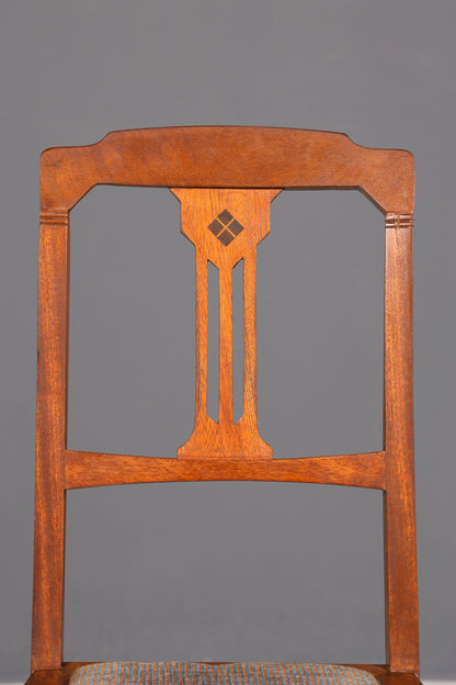 Antiker Jugendstil Stuhl ohne Armlehne Sekretär Stuhl Esszimmerstuhl Holzstuhl Antik Stil Sitzmöbel