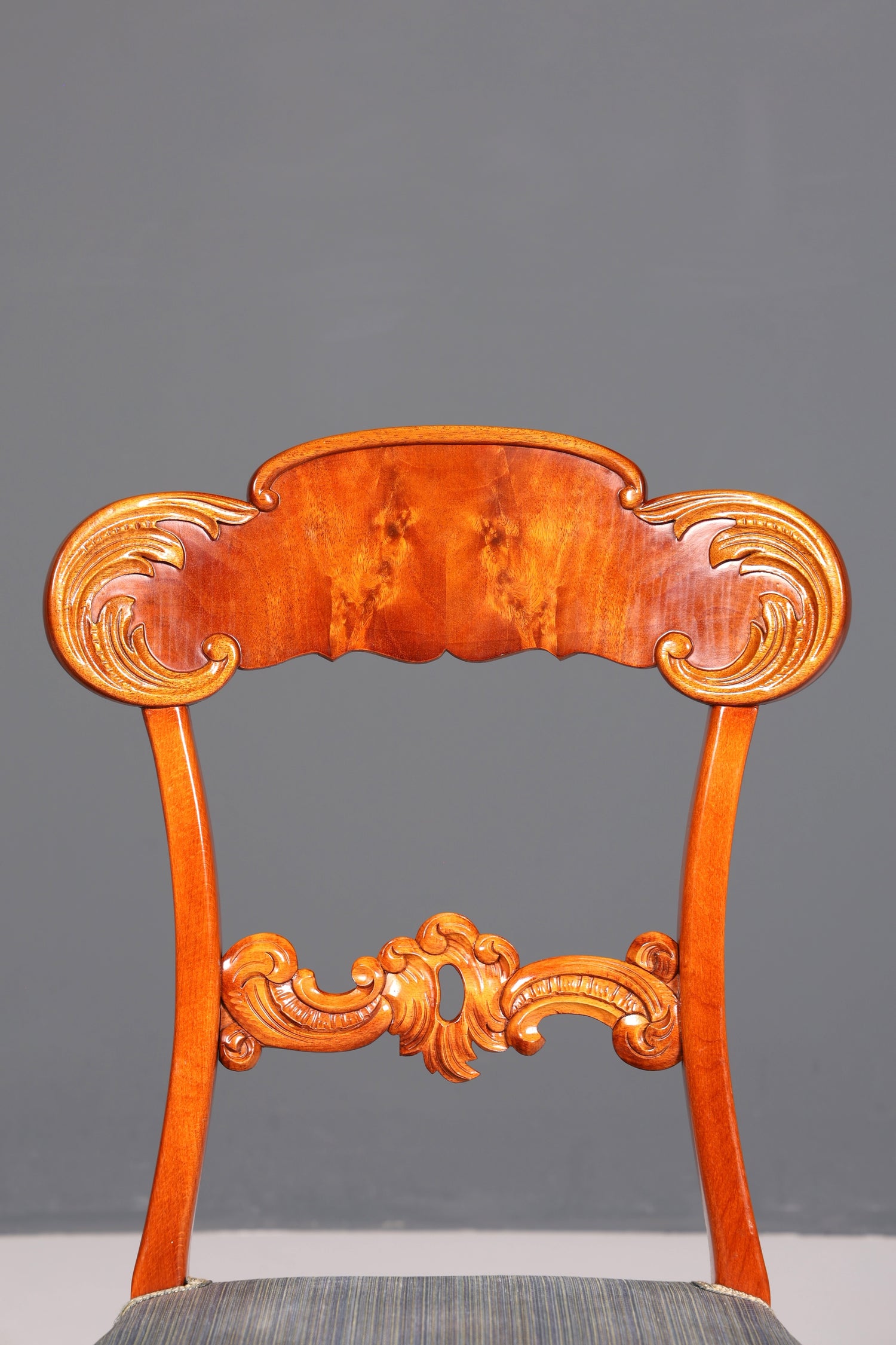 Chaise de style Biedermeier, chaise secrétaire en bois véritable, chaise de salle à manger de style ancien, 2 sur 2