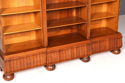 Traumhaftes Jugendstil Bücherregal Regal Gründerzeit um 1900 Antik Buchablage Eiche