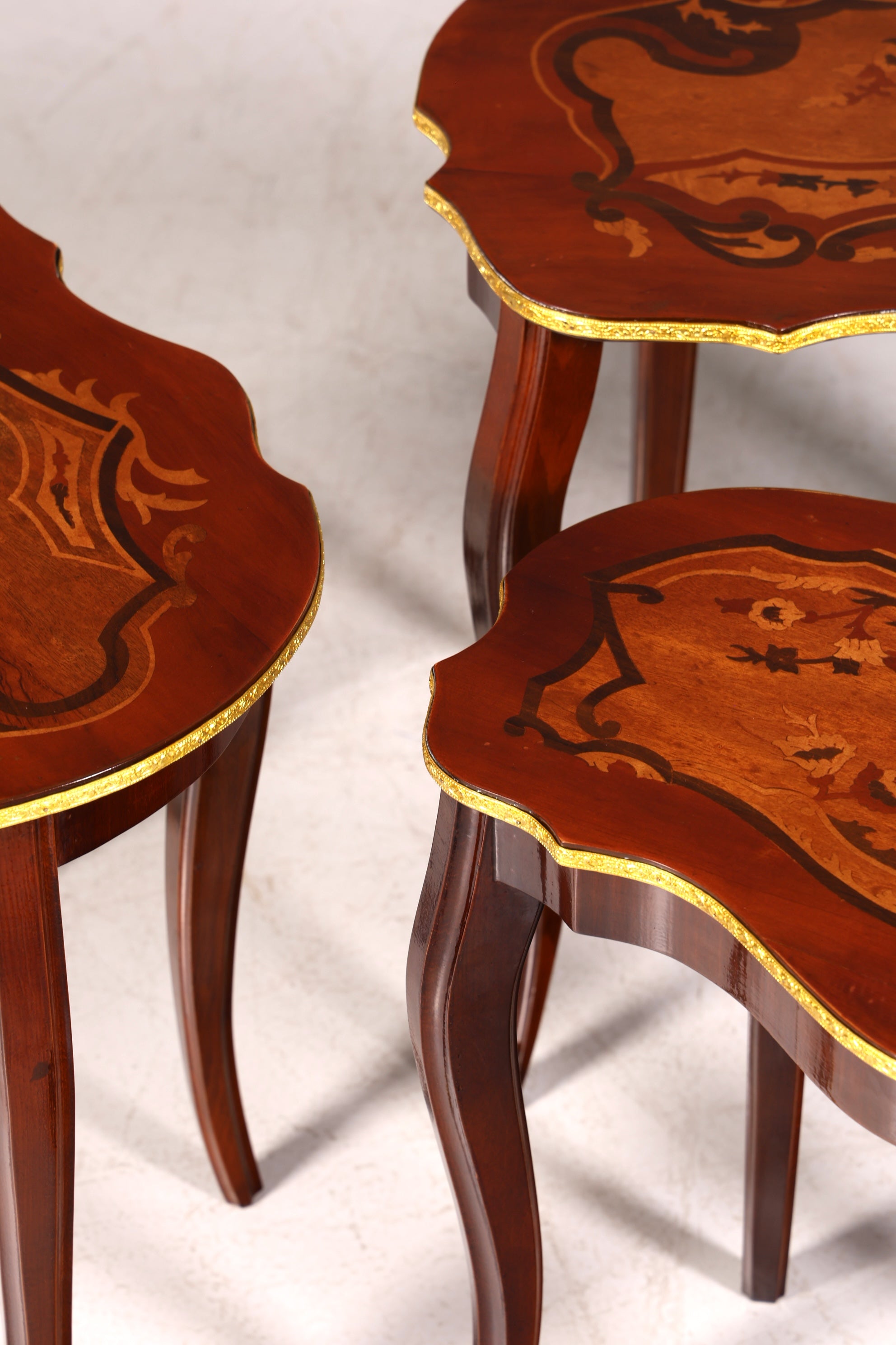 Traumhaftes Beistelltisch Set 3er Satz Barock Antik Barock Stil Tisch Set