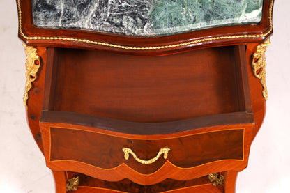 Traumhafter Louis XV Beistelltisch Barock Stil Ablagetisch Marmor Kommode Telefontisch