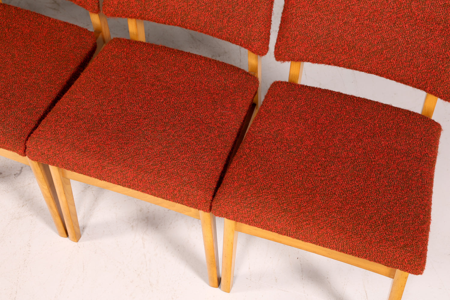 Edles 6er-Set Mid Century Esszimmerstühle Vintage Stuhl Set Küchenstühle Stuhlset Retro Polsterstuhl 60er