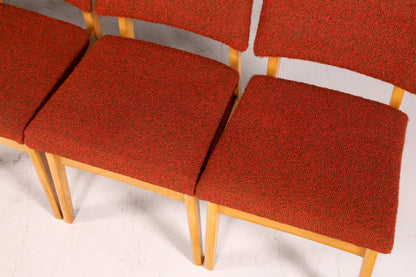 Edles 6er-Set Mid Century Esszimmerstühle Vintage Stuhl Set Küchenstühle Stuhlset Retro Polsterstuhl 60er