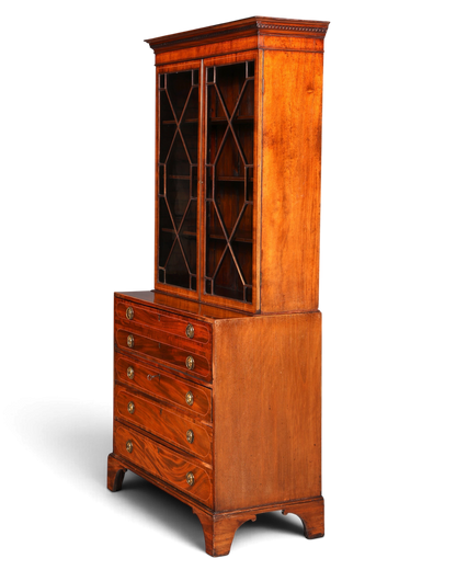 G785 Finish Wunderschöne Englische Vitrine Bibliothek Sekretär echt Holz Antik Schrank Regal (Kopie)