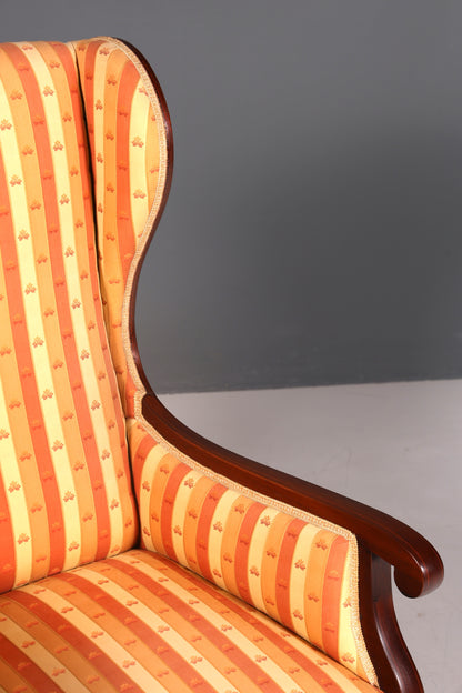 G013 Finish Ohrenbackensessel Biedermeier Englisch