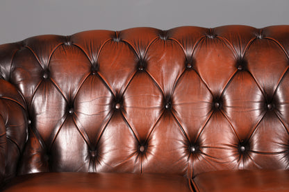 Wunderschöne Original Chesterfield Centurion 2-Sitzer Couch Echt Leder Sofa Englisch UK Antik Vintage