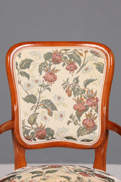 Fauteuil Chippendale élégant, chaise secrétaire de style Chippendale, fauteuil en tissu tapisserie