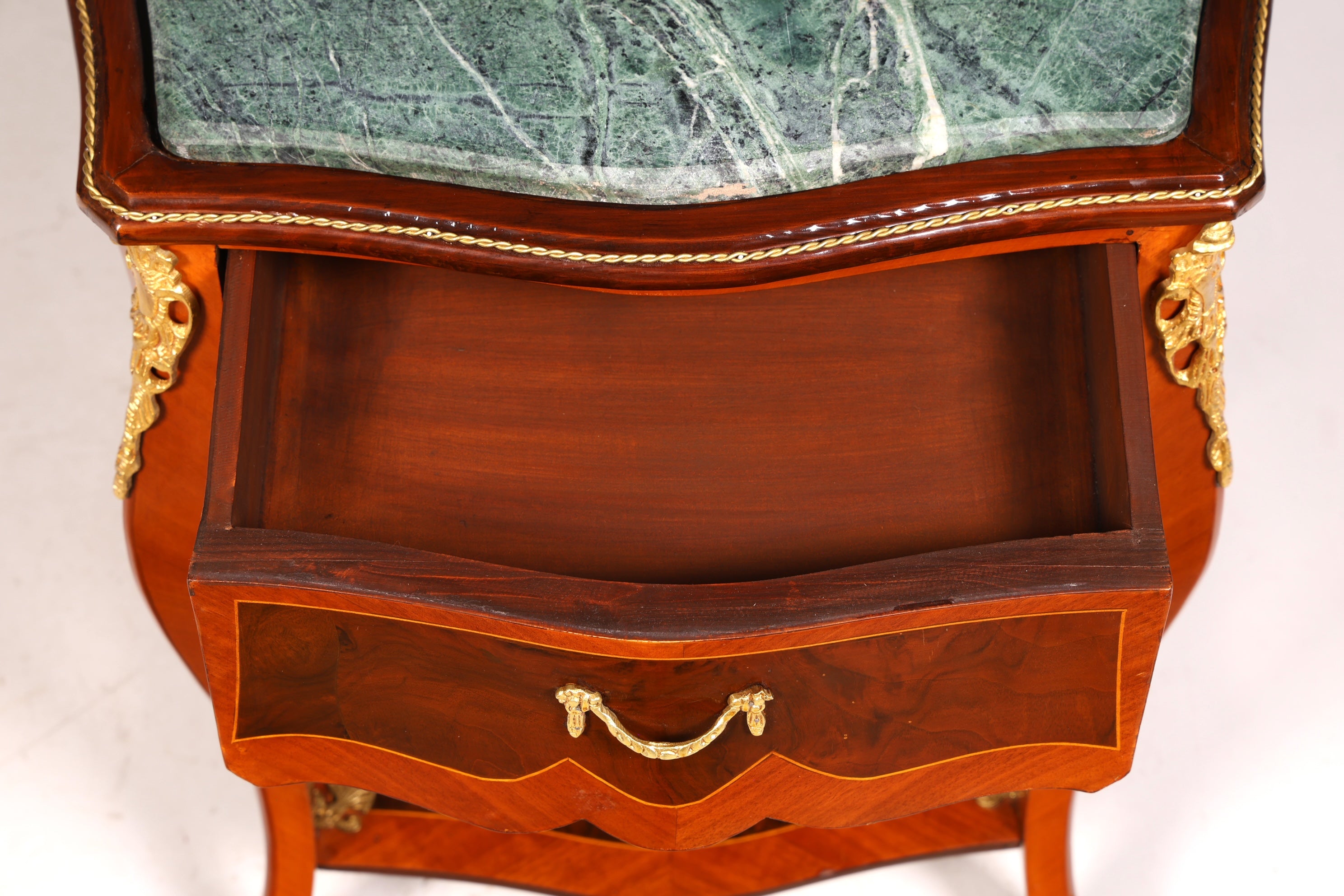 Traumhafter Louis XV Beistelltisch Barock Stil Ablagetisch Marmor Kommode Telefontisch