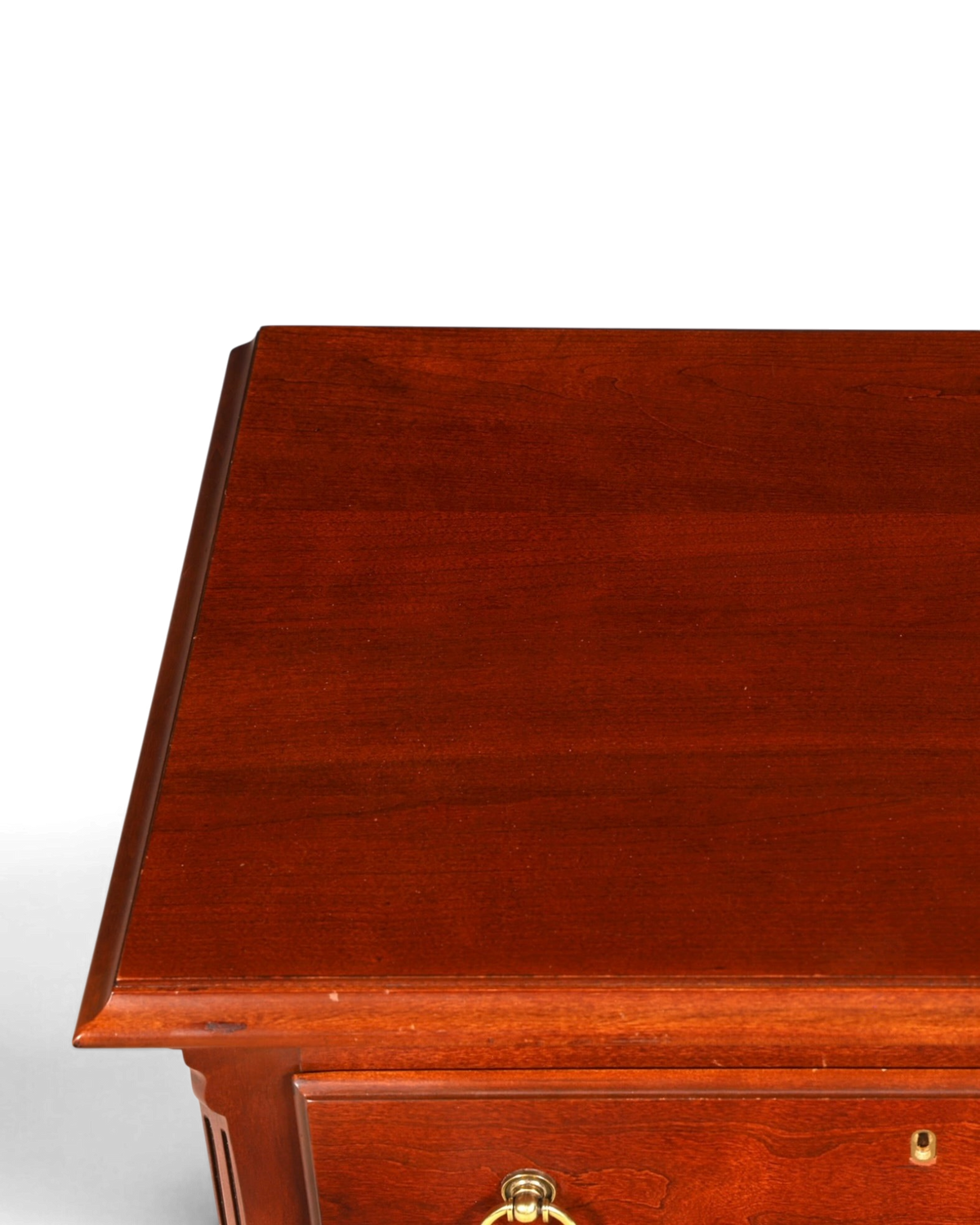 Hauptstadt Möblerei H826 Tischplatte aus dunkelbraunem Holz mit klassischer Maserung und glattem Finish