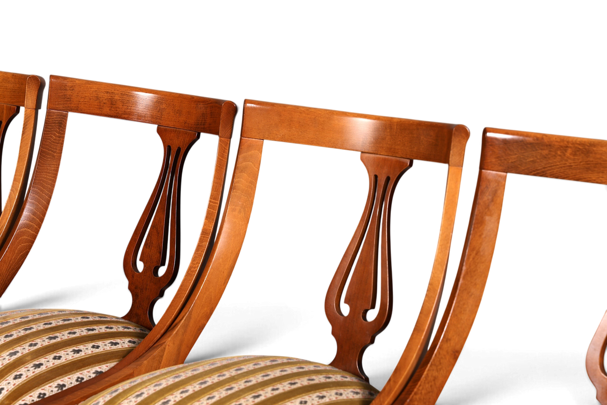 4x Edle Englische Stühle Englisch Dining Chairs Antik 60er Jahre Regency Küchenstühle Stuhlset