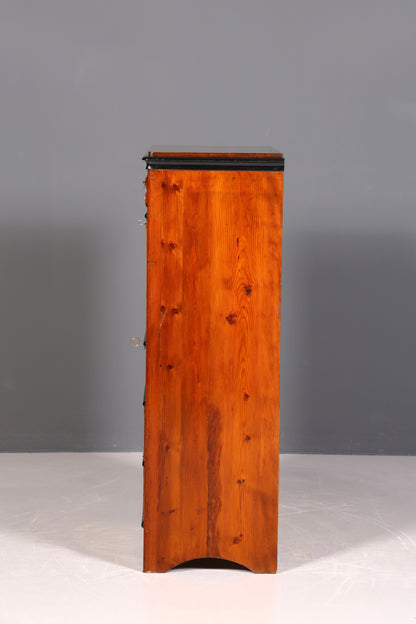 Secrétaire onirique Louis Philippe vers 1880, meuble ancien Gründerzeit, chiffonnier