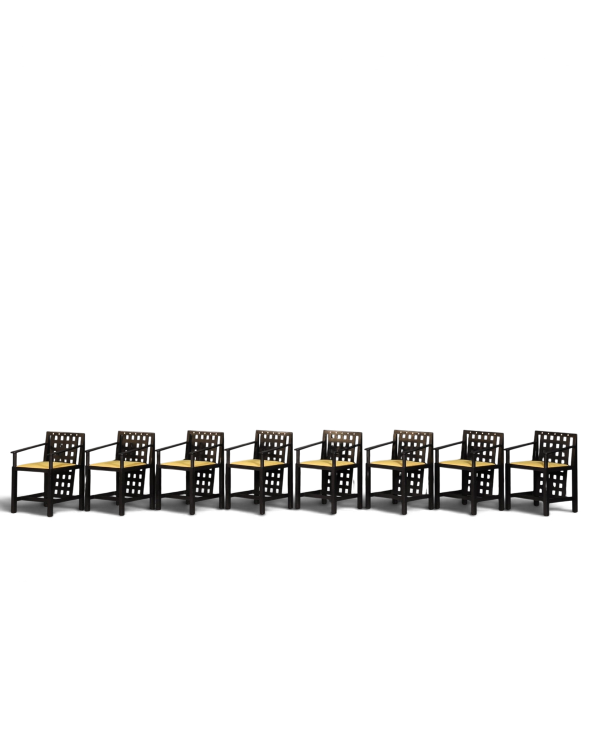 8x seltene Cassina Stühle DS3 Stuhlset By Charles Rennie Mackintosh Armlehnstuhl Küchenstühle